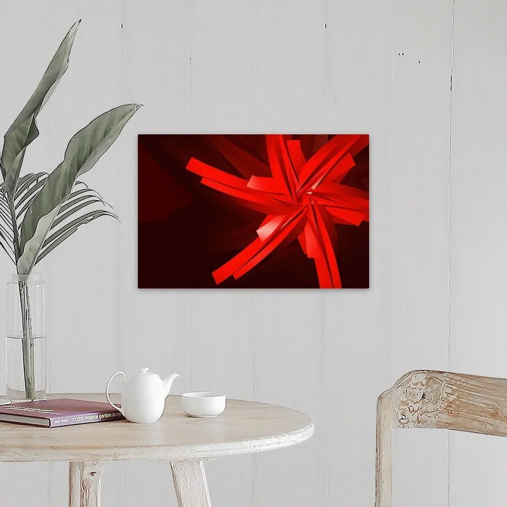 "a red abstract shape" Canvas Wall Art